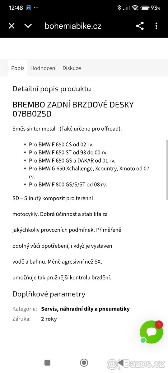 Zadní brzdové destičky Brembo - 4