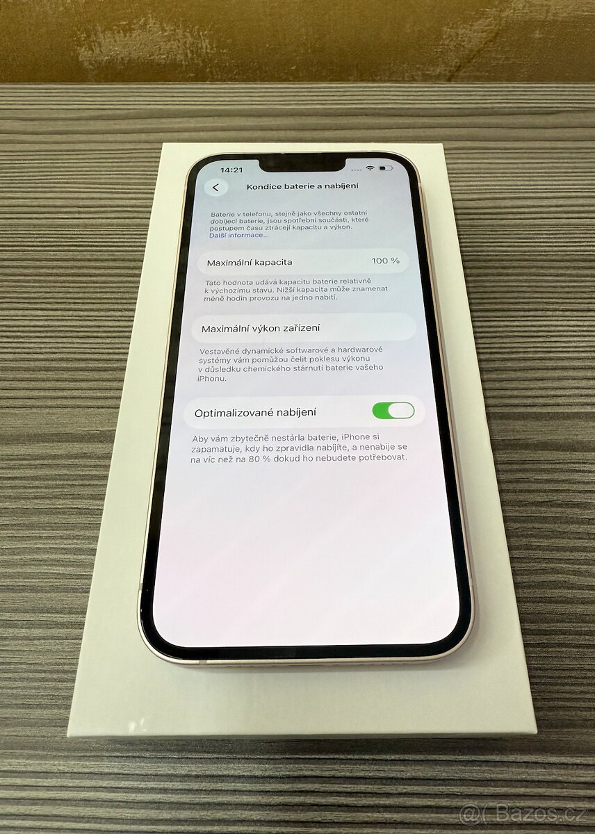 Apple iPhone 13 128GB růžová, pěkný stav, baterie 100% - 4
