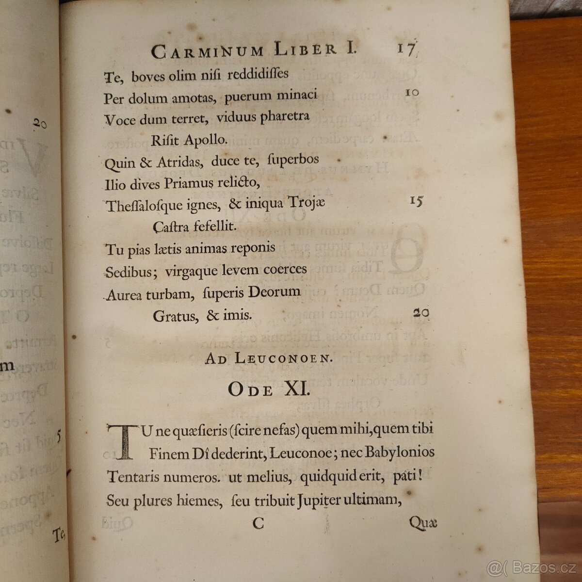 QUINTI HORATII FLACCI OPERA, 1699 - 4