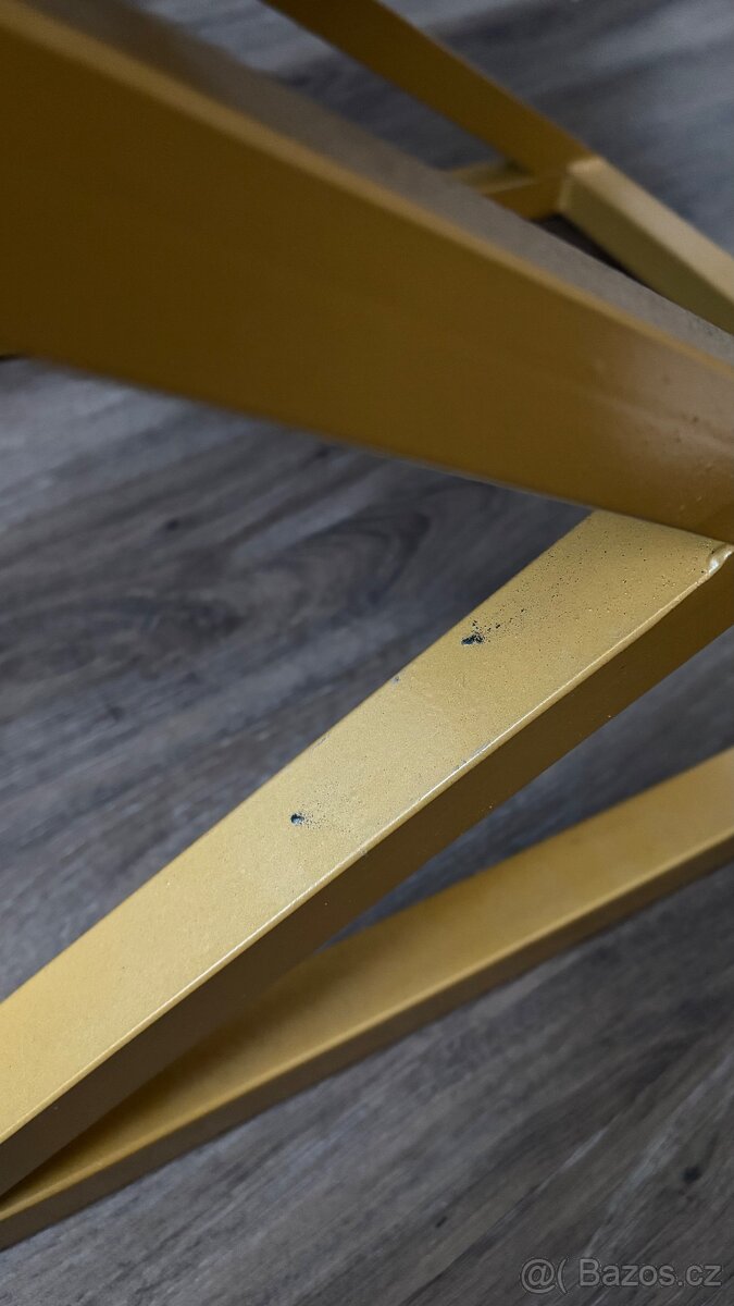 taburet/stoleček s plyšovým potahem - 4