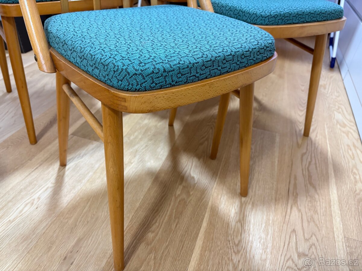 Dřevěné retro židle - 4