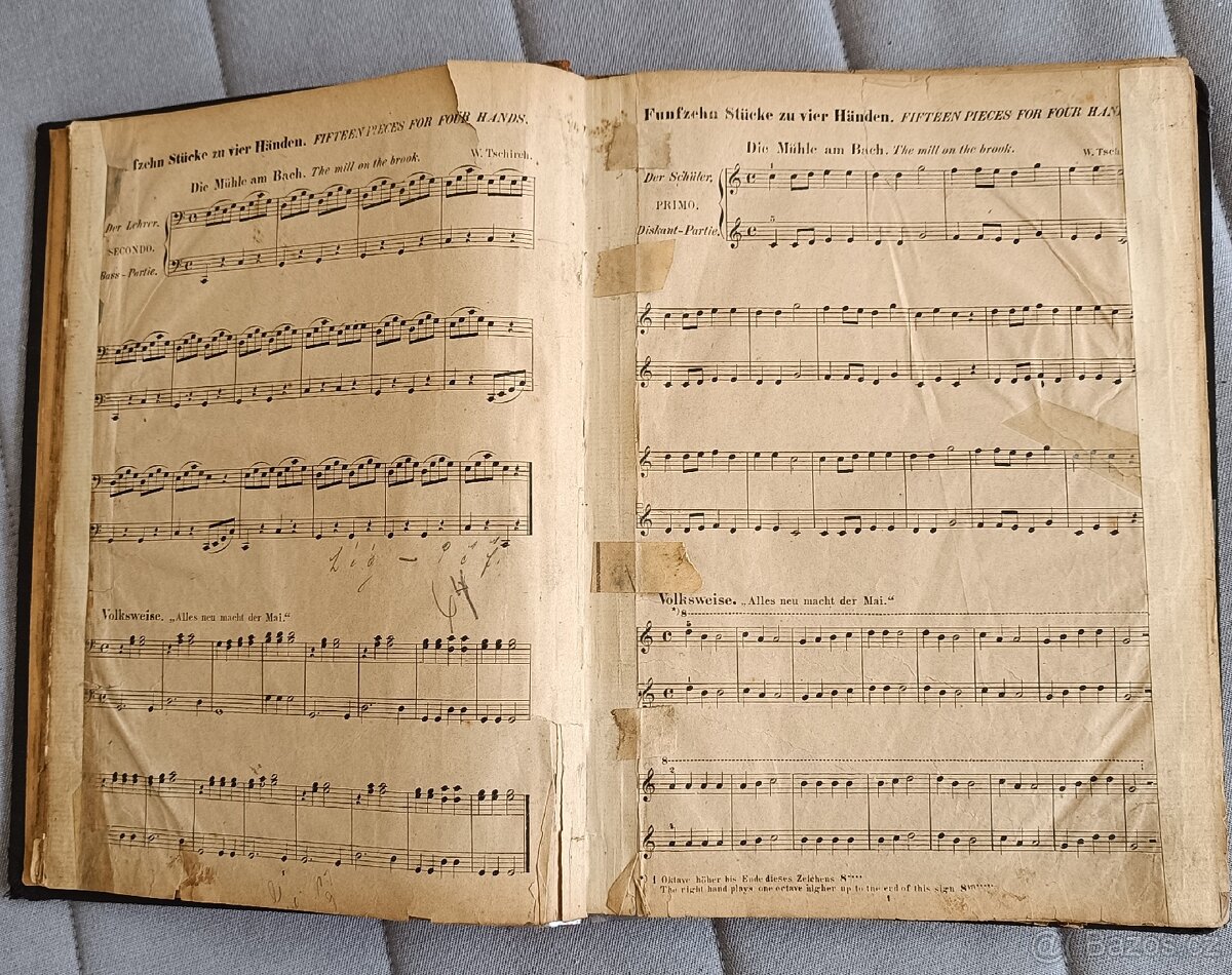 Německá učebnice klavírní školy - staré noty - 4