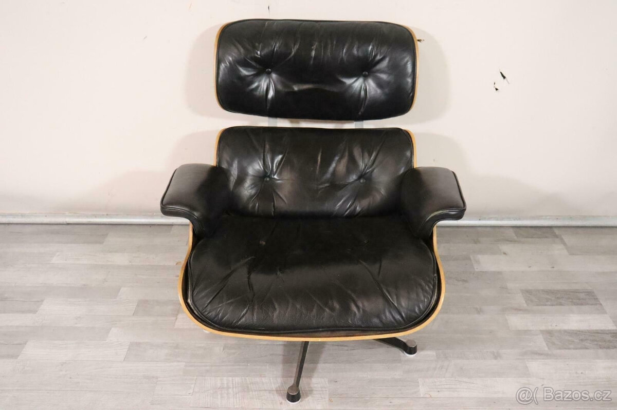 Křeslo s taburetem Charles & Ray Eames Herman Miller s visač - 4