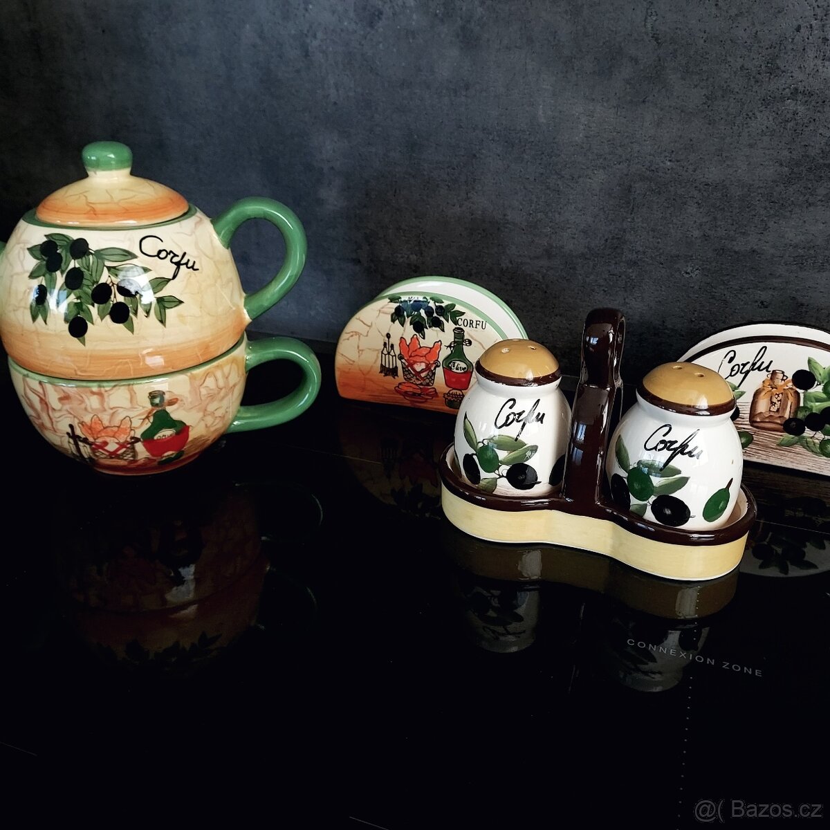 Čajová souprava, slánky a stojany na ubrousky - 4