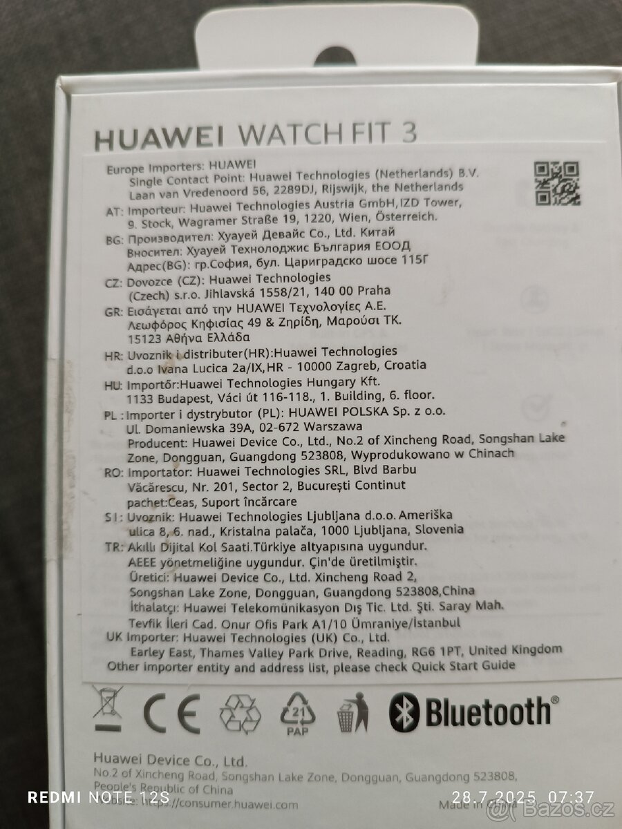 Chytré hodinky Huawei watch fit 3 - 4