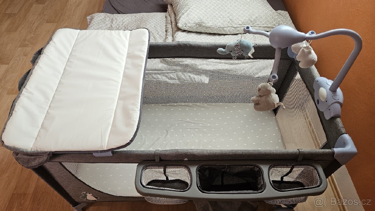 Kinderkraft cestovní postýlka s příslušenstvím Joy Blue - 4