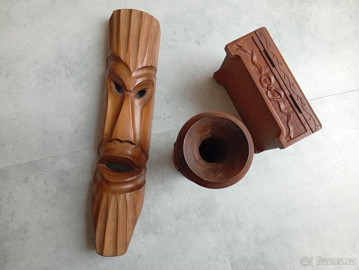 Dřevěné dekorační předměty - Egypt, Balkán - 4