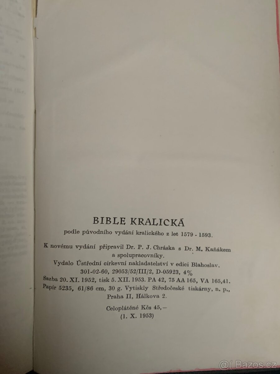 Bible kralická – starší vydání (1953) - 4