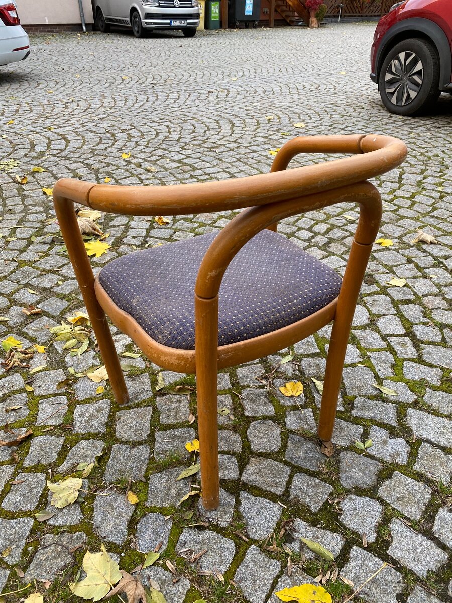 Židle TON – design Antonín Šuman, českosl. výroba, 3 ks - 4