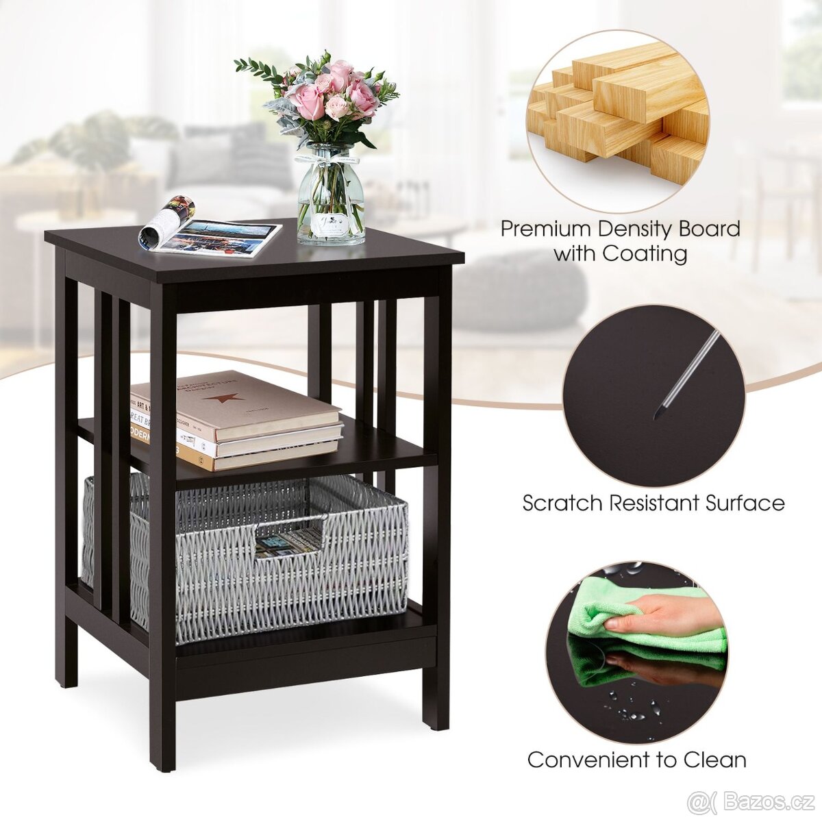 Odkládací stolek s úložným prostorem - 4