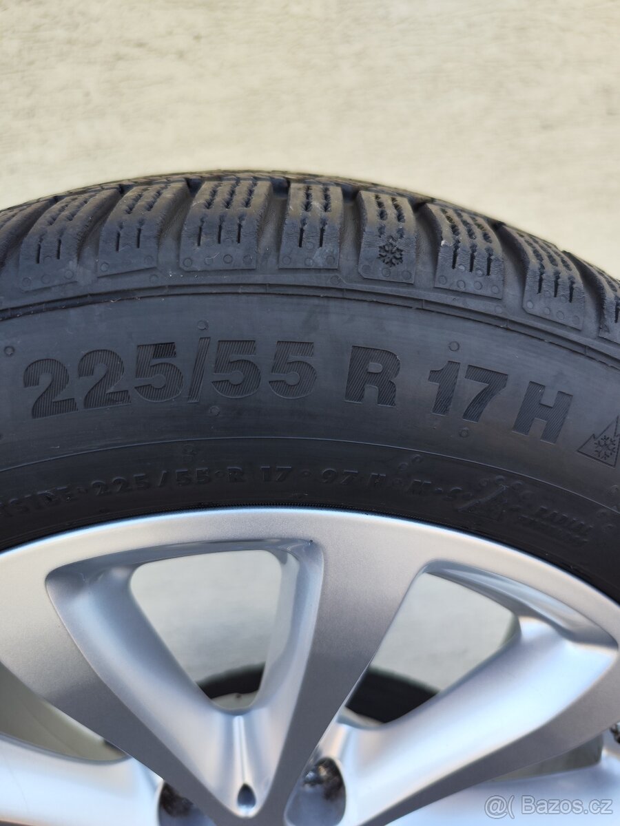 ORIGINÁL ALU kola MERCEDES s PNEU CONTINENTAL 6mm 17" - 4