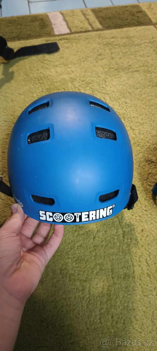 Helma na in-line brusle a skate modrá - 4
