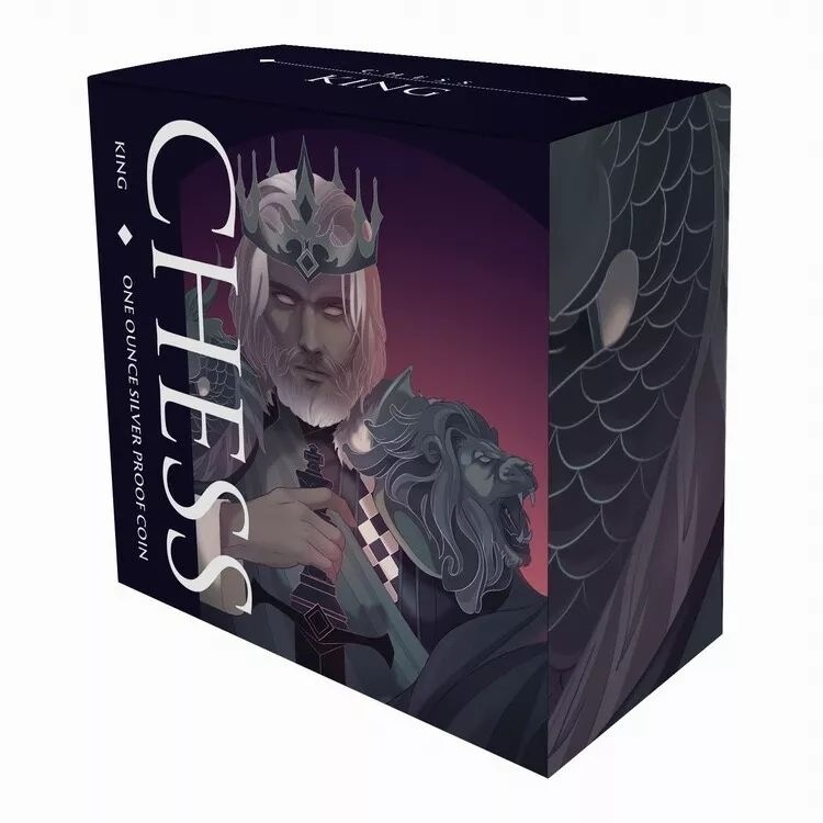 Stříbrná mince 1 Oz The King of Chess, 2023 Black PROOF - 4