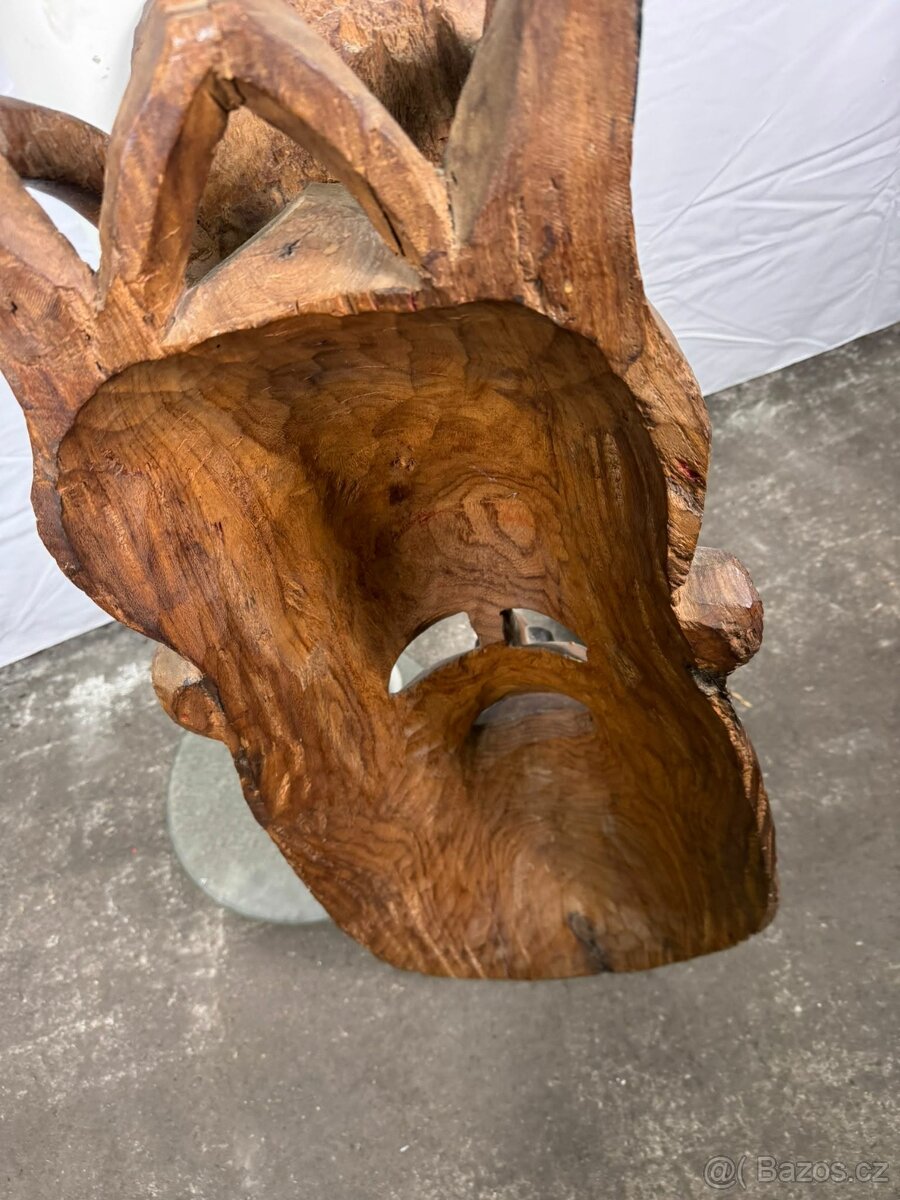Velká africká dřevěná maska (602010) - 4