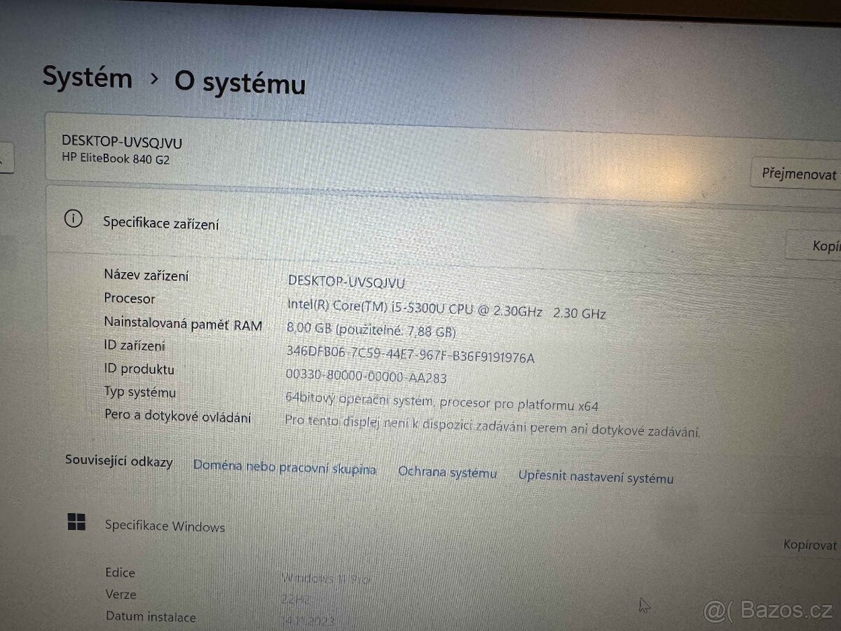 Manažerský HP EliteBook 840 G2 (i5, 8GB, 256GB SSD) - 4