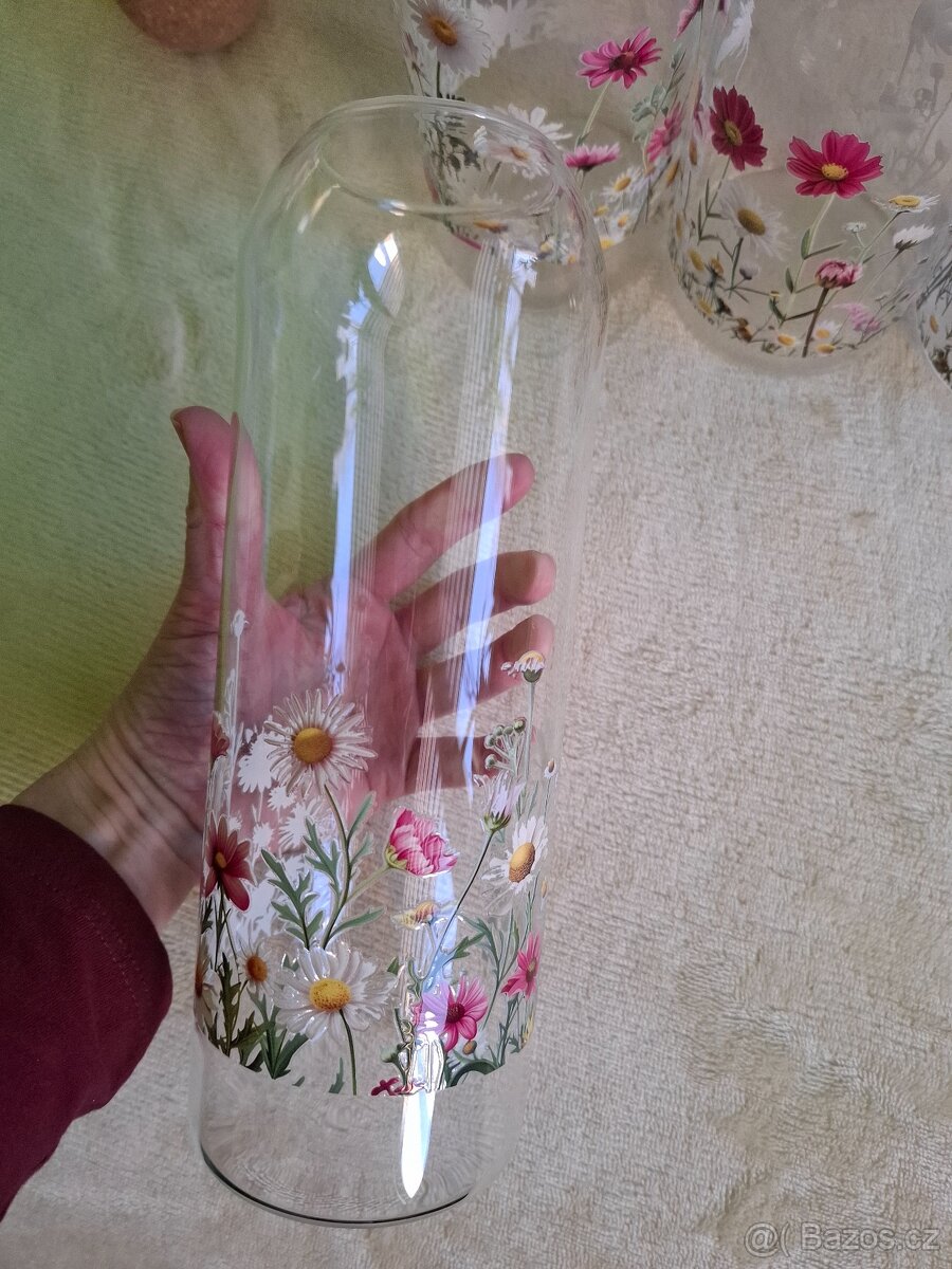 Skleněné dózy set 4ks Jarní - 4