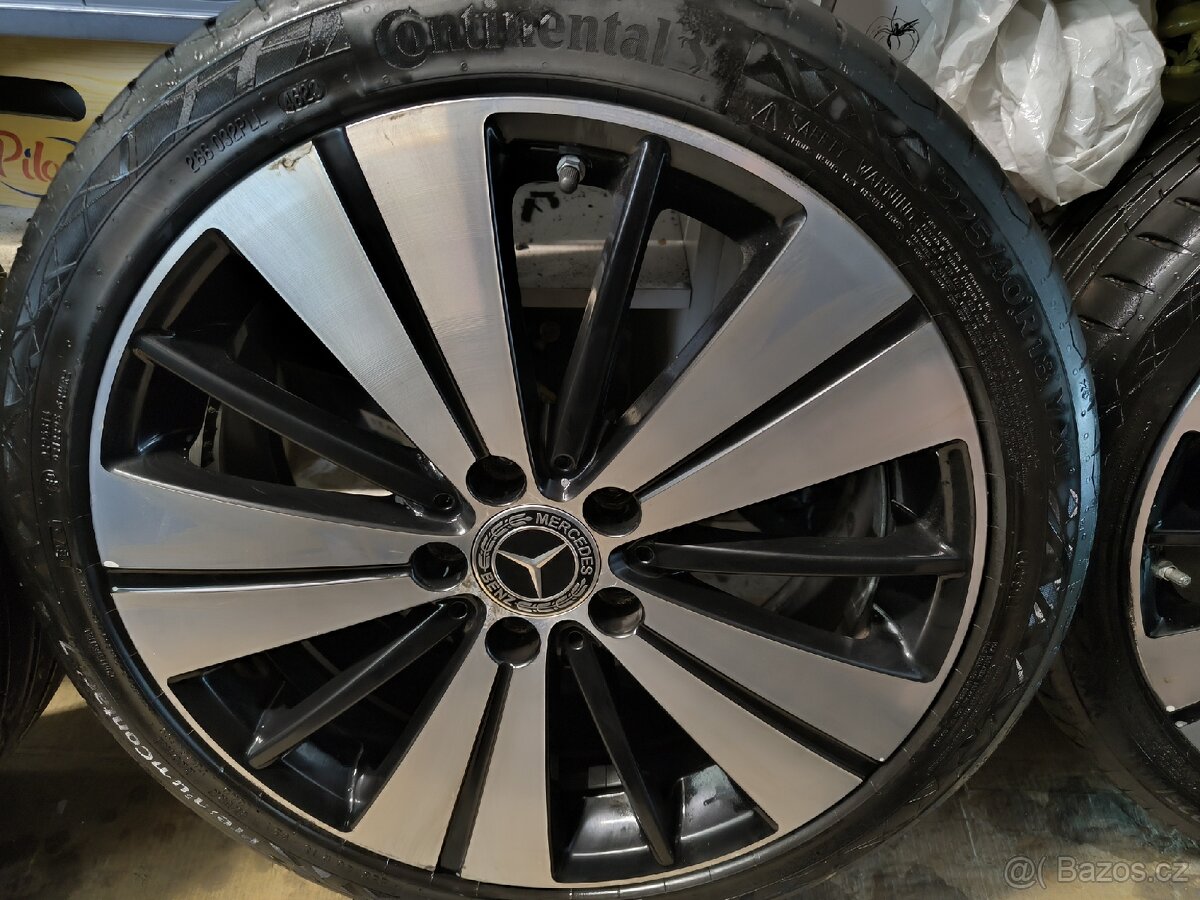 ALU kola Mercedes B 5x112 r18 Originál, pneu 5mm+TPMS - 4