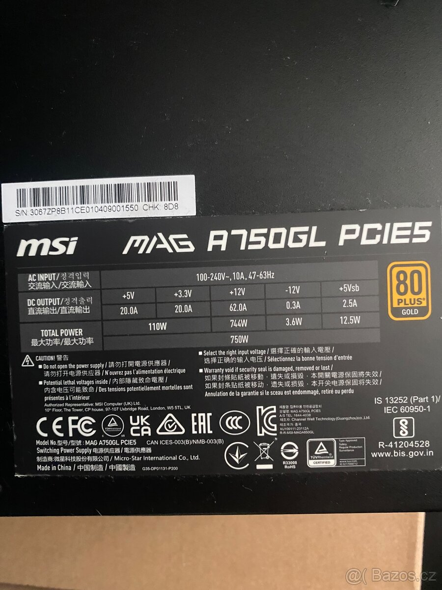MSI zdroj MAG A750GL - 4