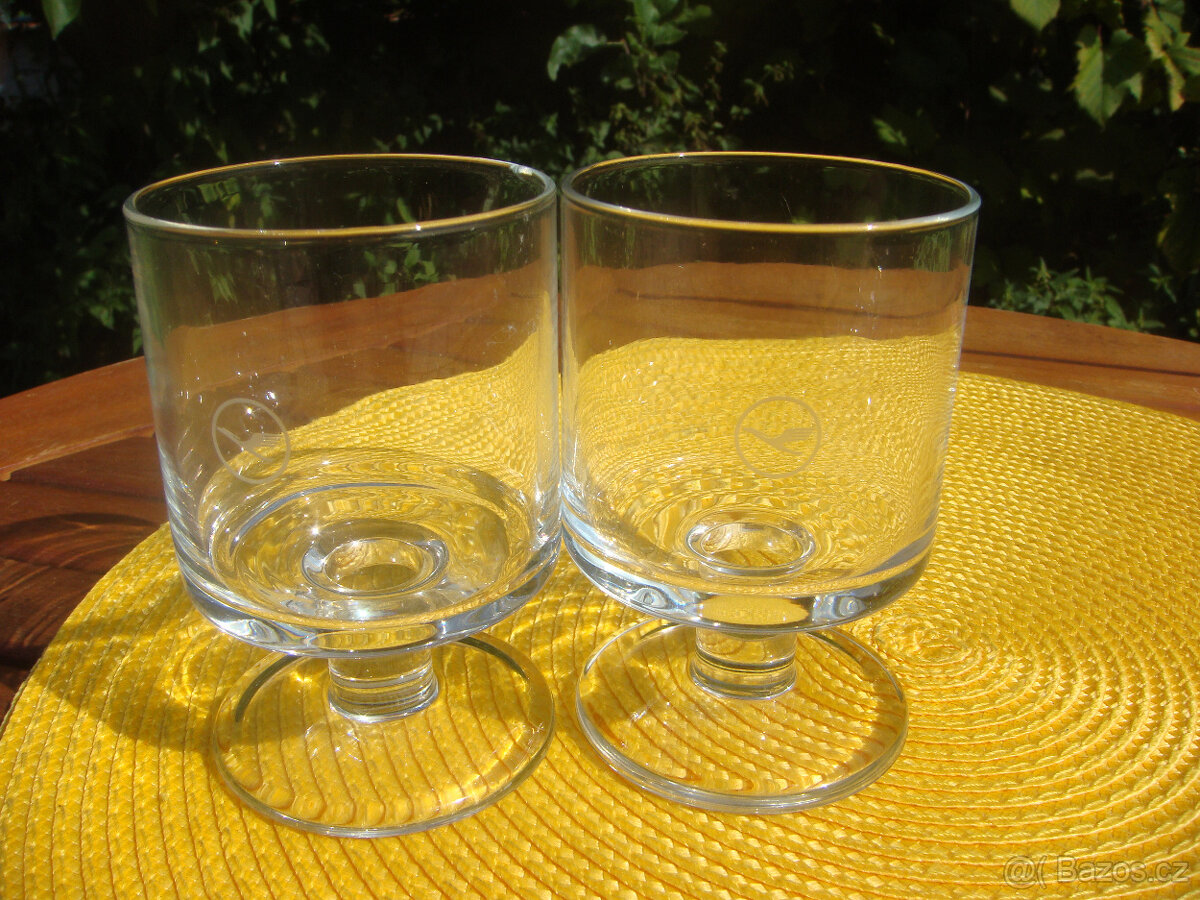 prodám 2 skleničky staré spol.LUFTHANZA za 120kč - 4