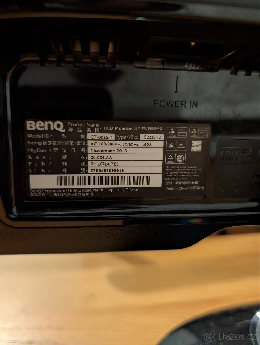 Monitor BenQ 22" Full HD – TOP stav + HDMI redukce - 4