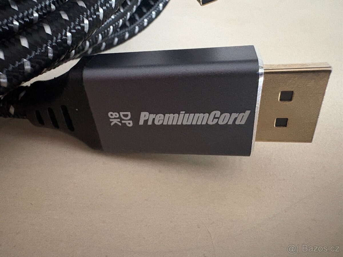 PremiumCord DP 1.4 kabel 8K, kov, zlacený, 3m - 4