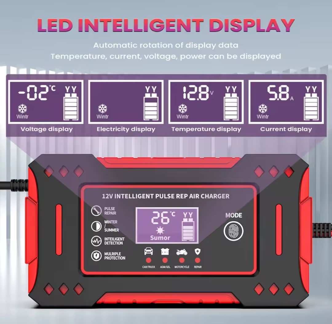 Nabíječka autobaterií 12v 6a. - 4