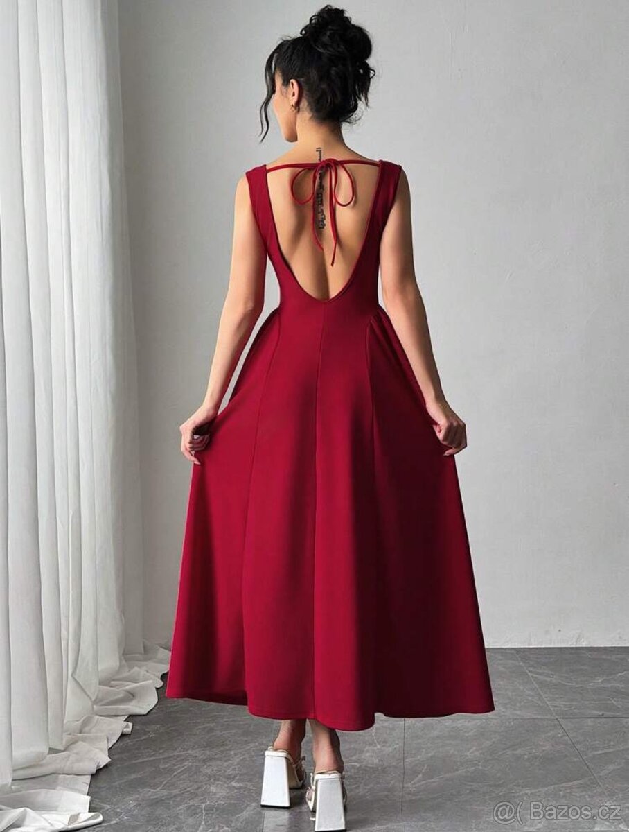 Červené šaty Shein vel. M - 4