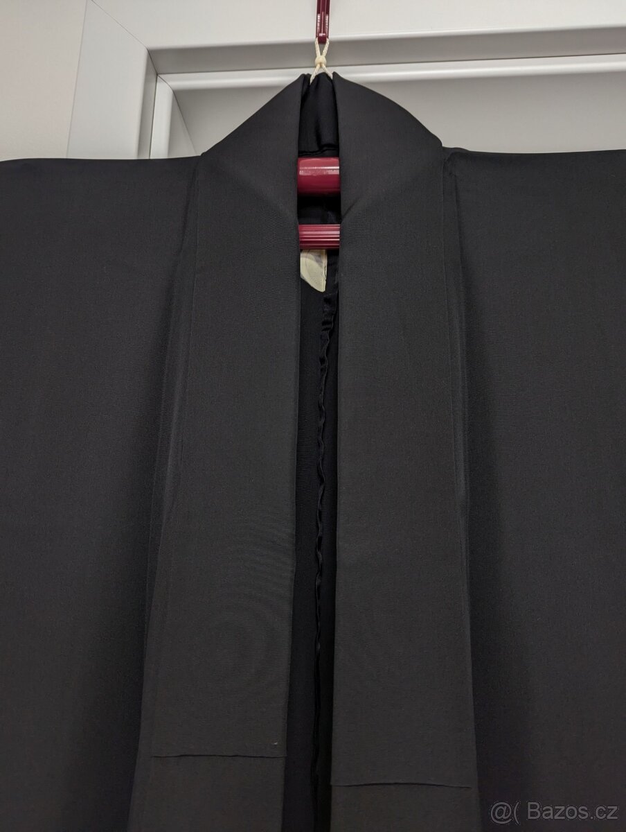 Pánské černé habutae kimono - 4