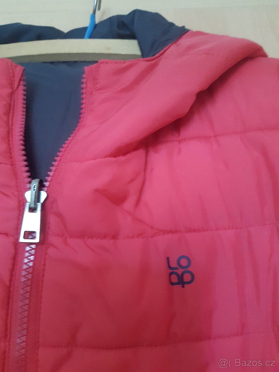 Růžová prošívaná bunda oboustranná XL - 4