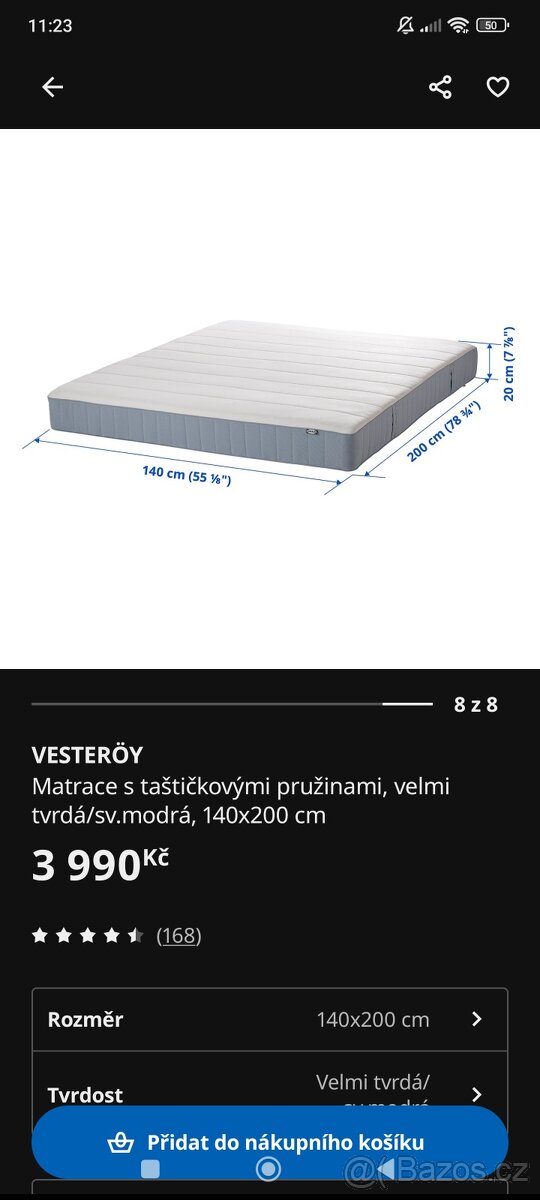 Matrace IKEA 140x200 - 4