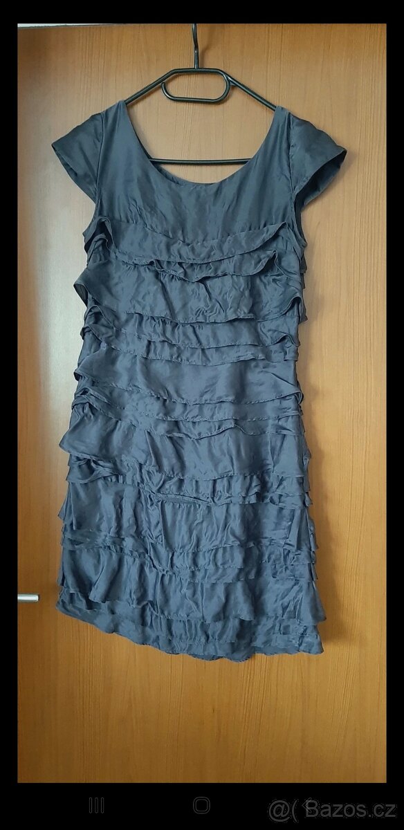 Společenské/letní šaty 100% hedvábí, vel.XS - 4