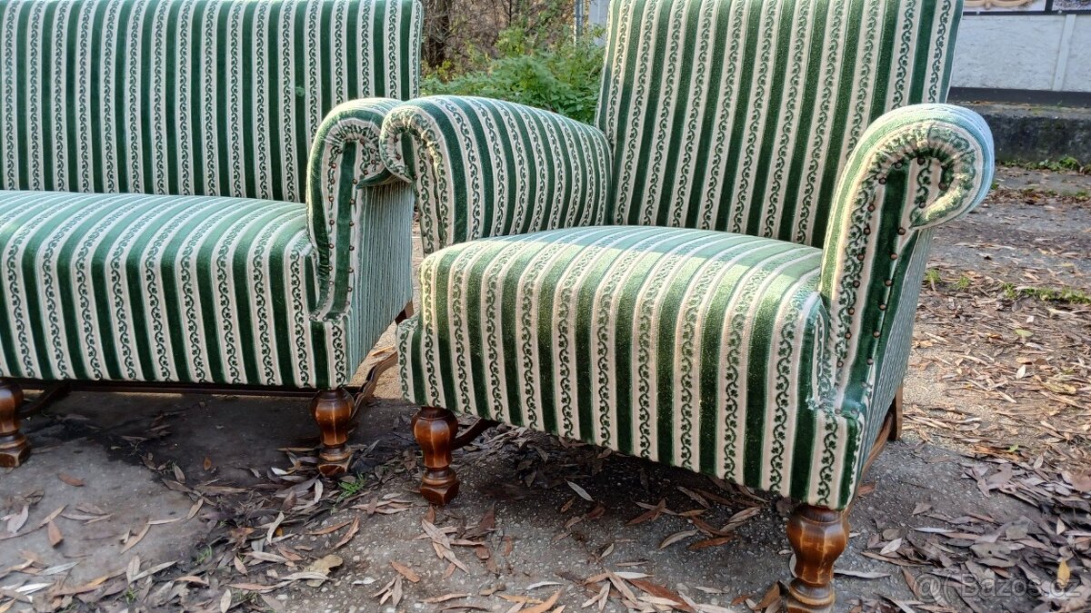 Starožitná sedací souprava 3+1+1 - 4
