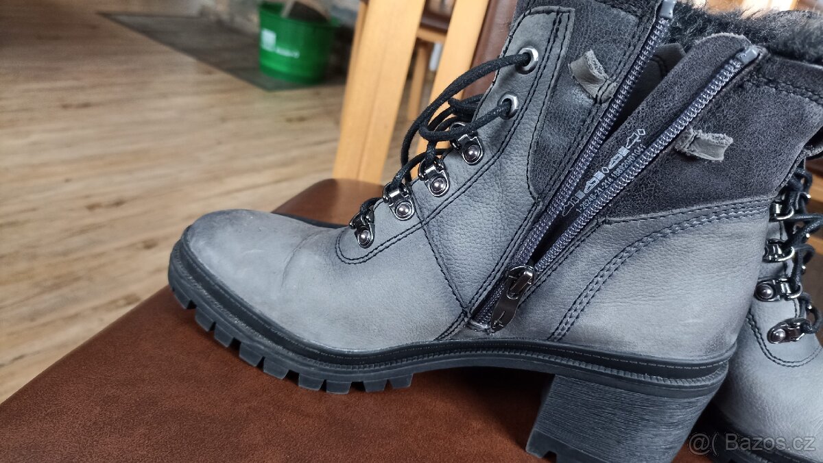 Prodám, kožené kozačky Tamaris - 4