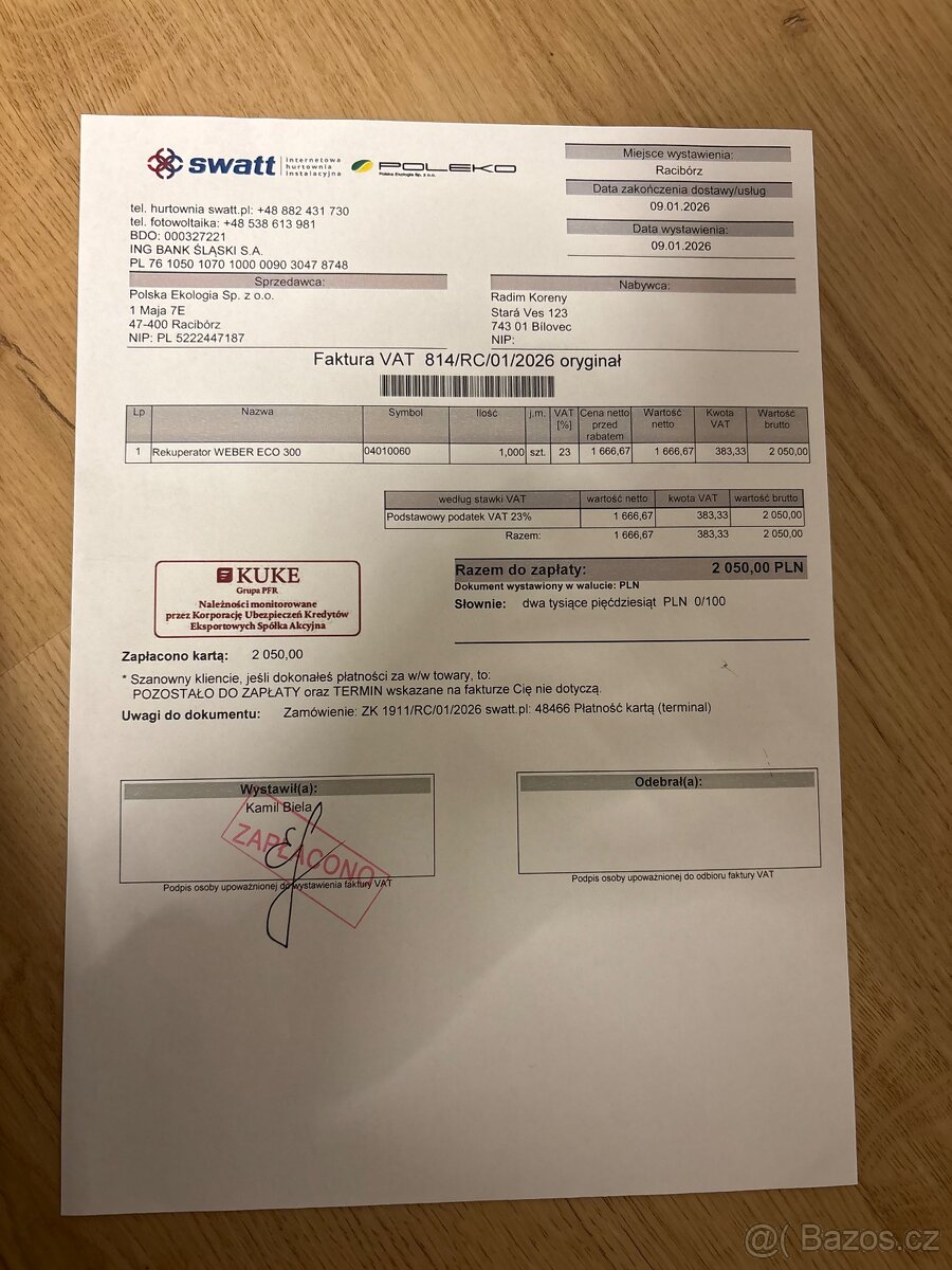 Rekuperace weber eco 300. - 4