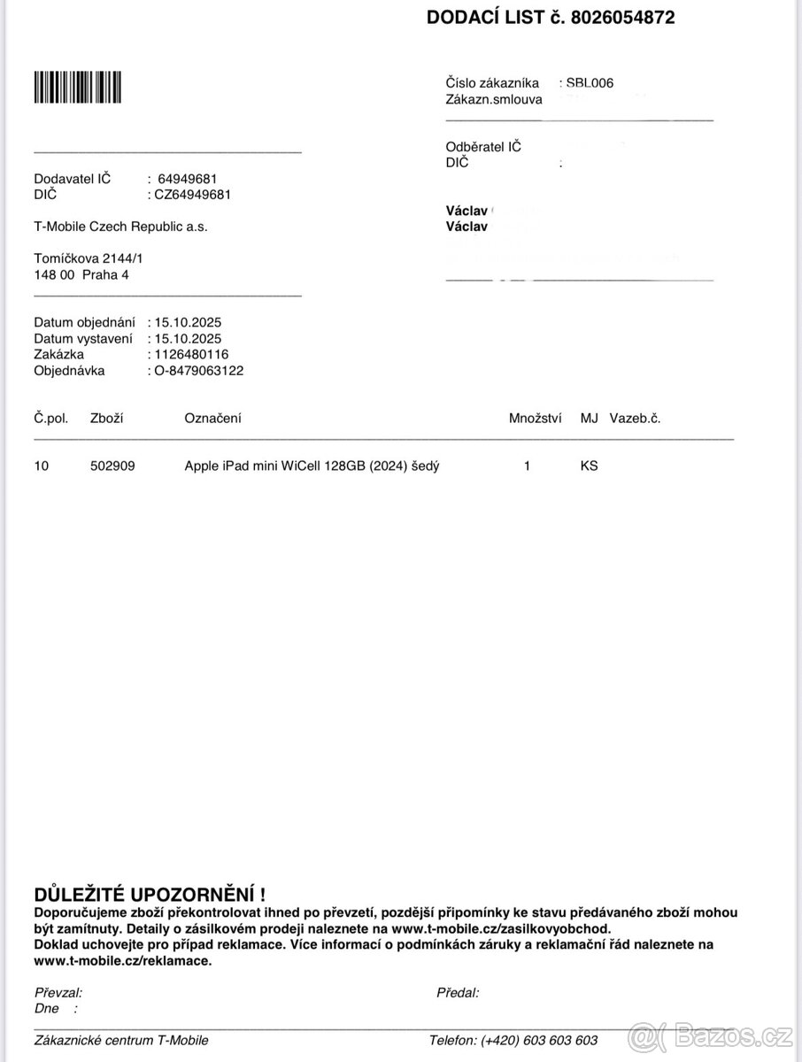 Dotykový tablet Apple iPad mini (2024) Wi-Fi + Cellular 128 - 4