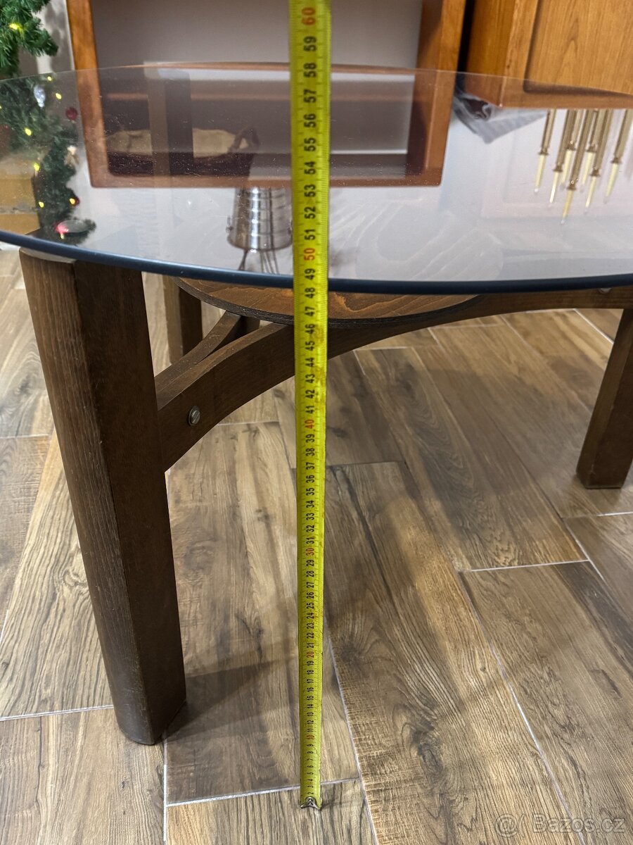 Vintage kulatý konferenční stolek - 4