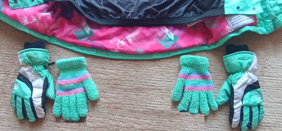 Zimní oblečení 134-140 bunda + termoprádlo + lyžařské brýle - 4