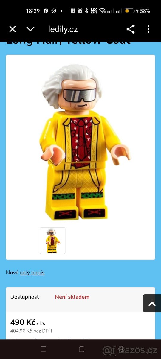 Lego Minifigure Ideas - Doc Brown Navrat do budoucnosti - 4
