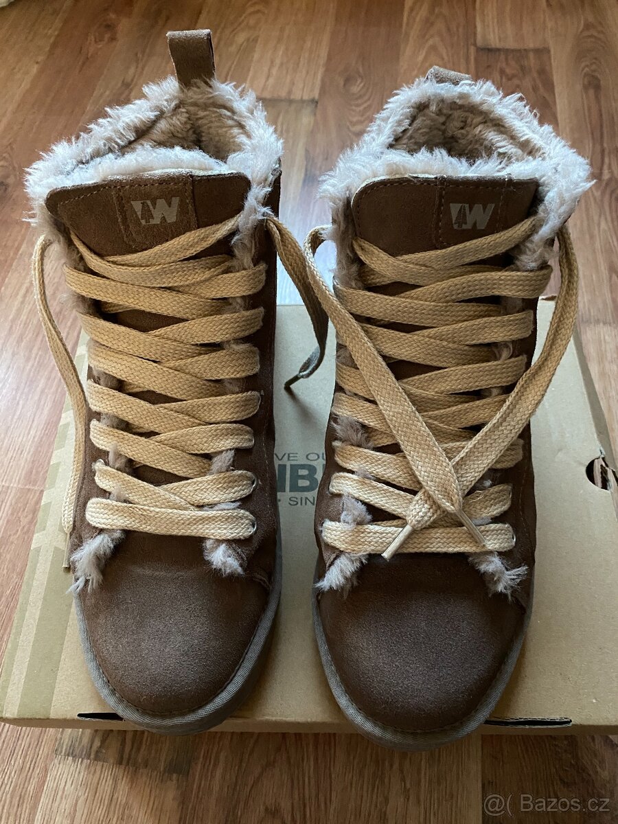 Pánské zimní kožené boty Weinbrenner s kožichem - č. 44 - 4