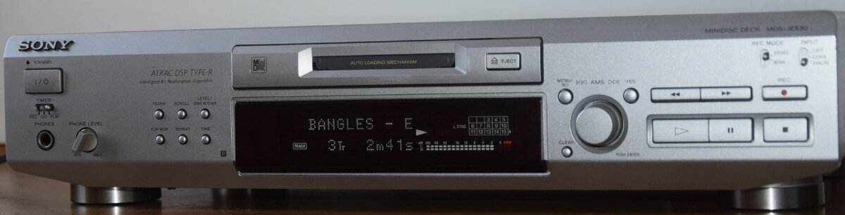 Minidisc deck SONY MDS-JE530,10x MD, manuál, kabely cinch - - 4