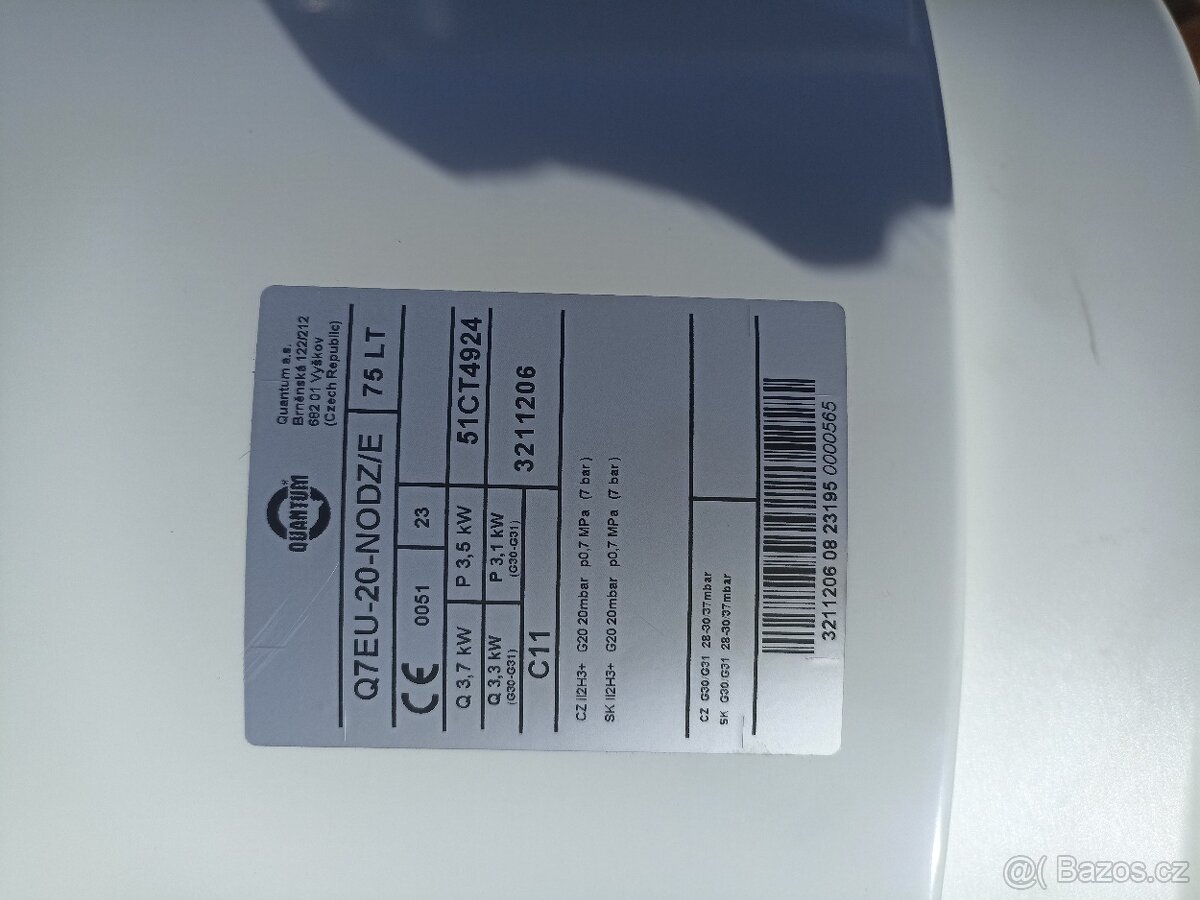 Plynový bojler Quantum 75 l - 4