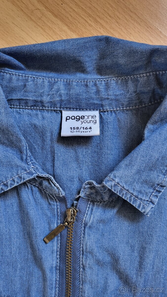 dívčí džínové šaty vel. 158/164 - 4