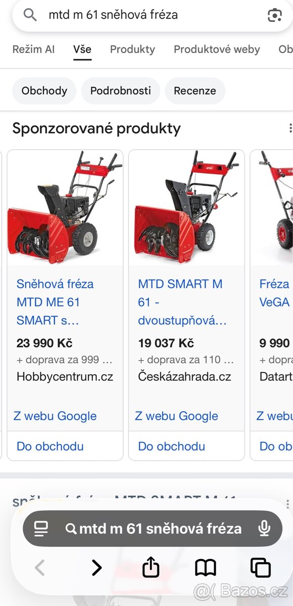 Sněhová fréza MTD m61 - 4