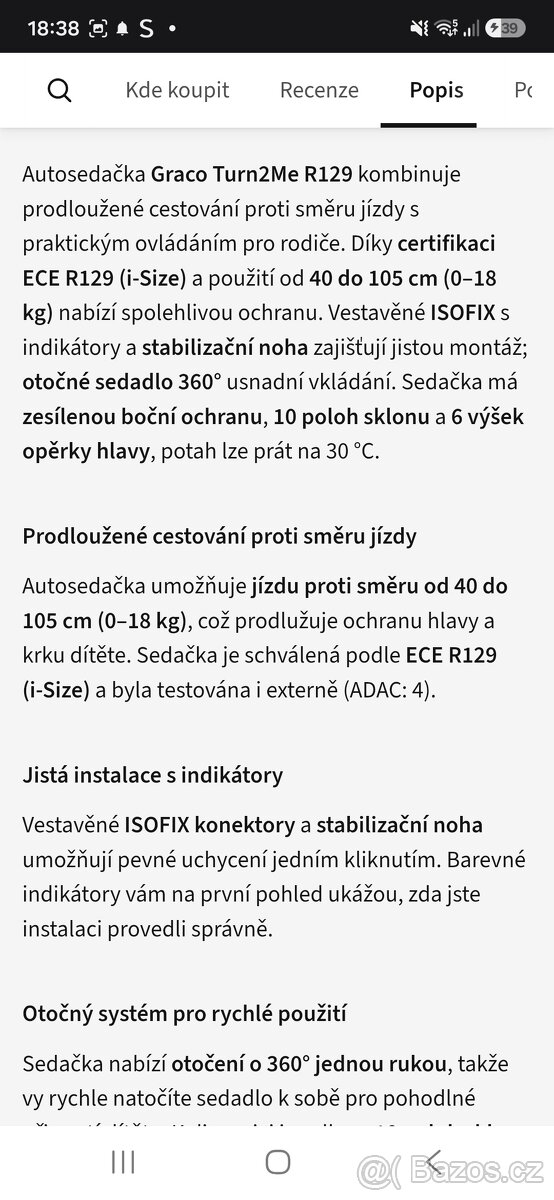 autosedačka Graco Turn2Me™ R129 - 4
