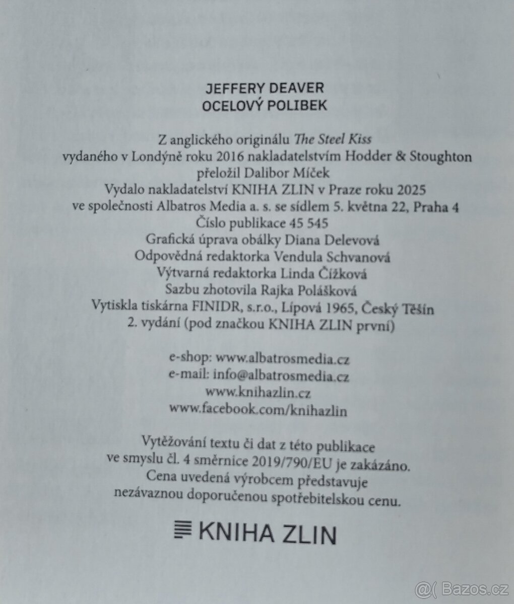 Jeffery Deaver: Ocelový polibek - 4