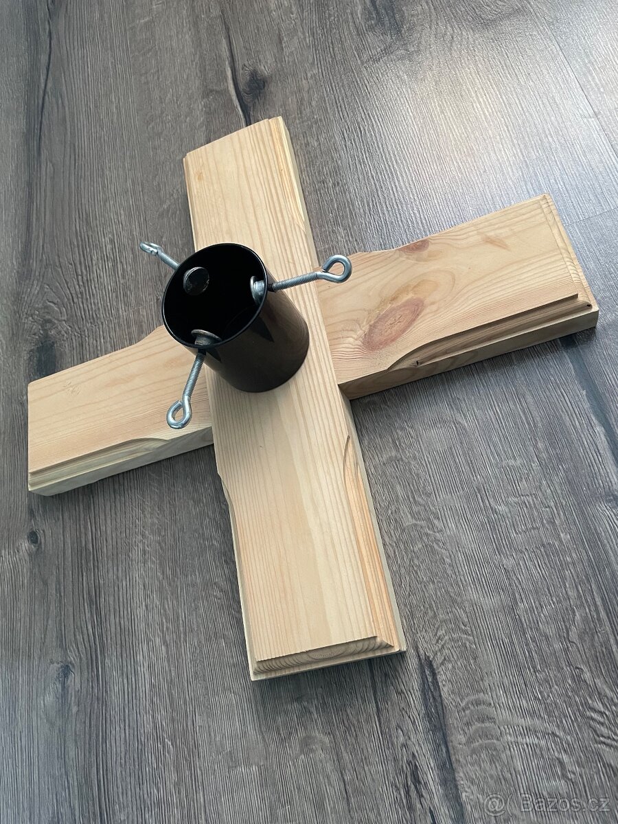 Stojan na vánoční strom dřevěný 45x45x14 cm - 4