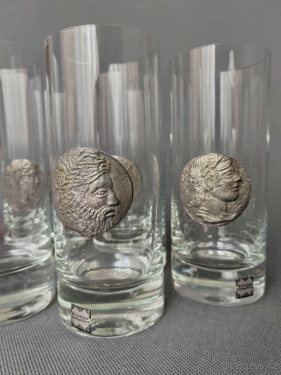 Krásná sada sklenic z foukaného křišťálu od Nastal (Německo) - 4
