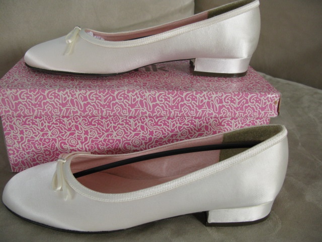 Saténové baleríny - svatební vel. 41 - 4