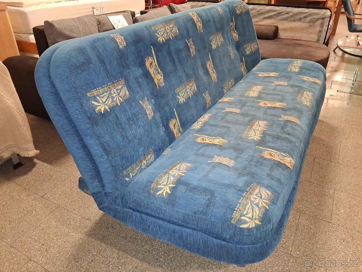 Sedaci souprava 3+1+1 rozkládací modrá - 4