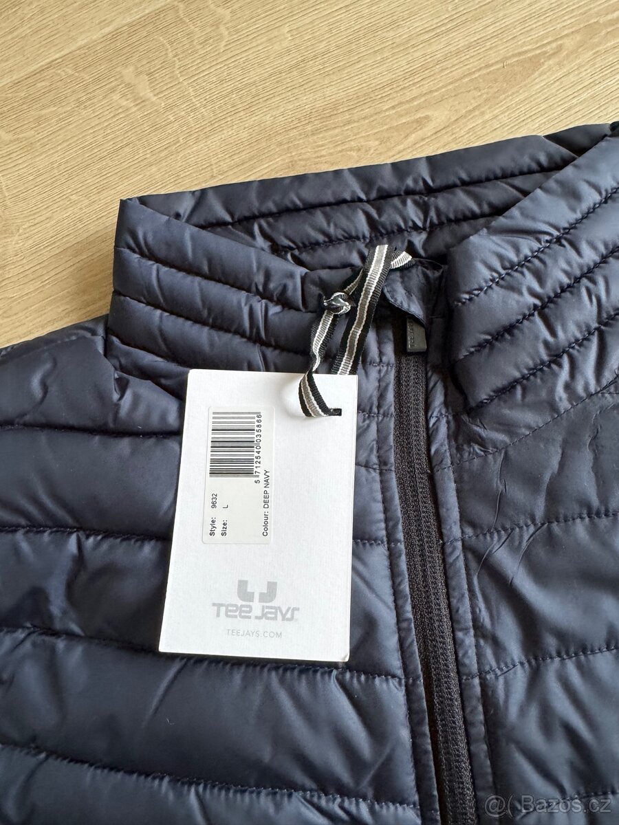 Péřová vesta Goodyear, vel. L, modrá, nová - 4